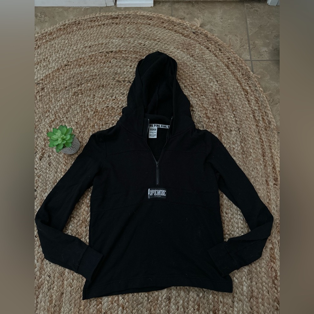 VS PINK QUARTER ZIP HOODIE